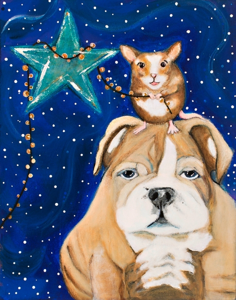 The Holiday by Nancy Wolfe Kimberly | This is a print of the original painting. The original is acrylic paint, Silk's glaze, varnish, on c The Holiday